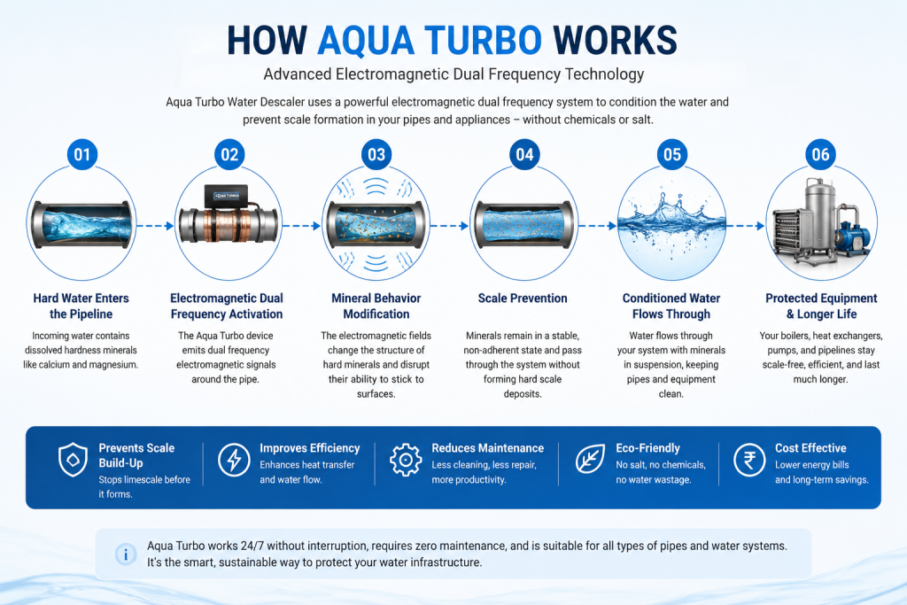 how the aqua turbo water descaler works